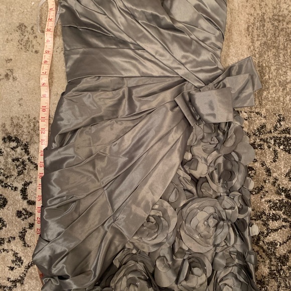 Custom Made Grey Formal Midi Dress - Picture 6 of 9